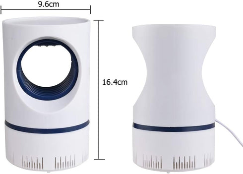 Aparat electric Nor-Tec cu Lampa UV Anti-tantari, Capcana insecte pentru interior, ventilator cu aspiratie prin fotocataliza, Alimentare USB, Alb