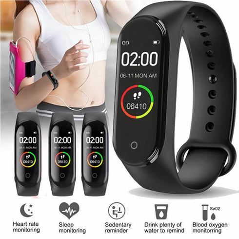 Bratara Fitness Inteligenta Arrango ASM76651 S6, Monitorizare activitate, Tensiune arteriala, Senzor ritm cardiac, Monitor de somn, Monitorizare pasi, pentru Android si iOS