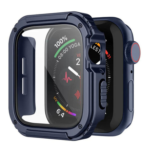 Pachet 360° Husa + folie Apple Watch 1/2/3 42mm Lito Armor S+, albastru