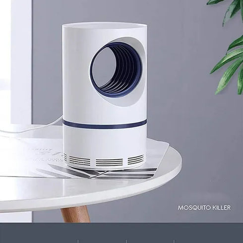 Aparat electric Nor-Tec cu Lampa UV Anti-tantari, Capcana insecte pentru interior, ventilator cu aspiratie prin fotocataliza, Alimentare USB, Alb