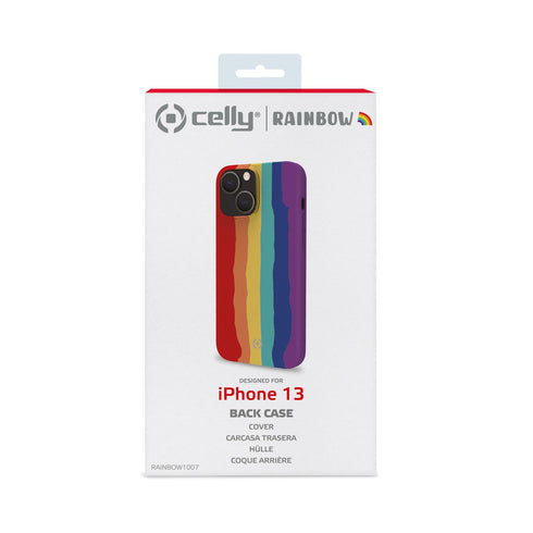 Husa de protectie Celly pentru iPhone 13, RAINBOW, Multicolor