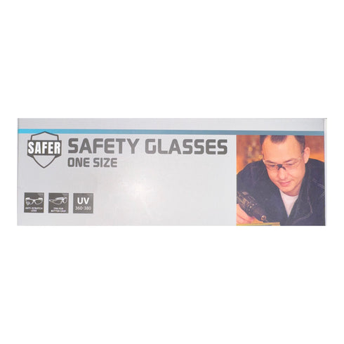 Ochelari de protectie SAFER cu lentile anti-zgarieturi, Filtru UV 360-380, Portocalii