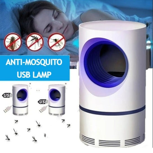 Aparat electric Nor-Tec cu Lampa UV Anti-tantari, Capcana insecte pentru interior, ventilator cu aspiratie prin fotocataliza, Alimentare USB, Alb