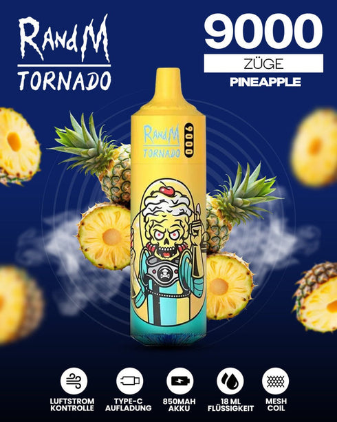 Tigara electronica Randm Tornado 9000 Fumuri, 2%, Ananas