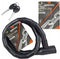 Cablu antifurt bicicleta Walfort, 2 chei, Negru