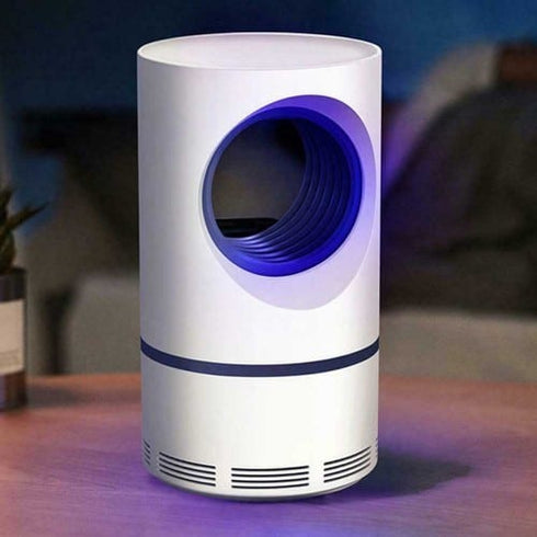 Aparat electric Nor-Tec cu Lampa UV Anti-tantari, Capcana insecte pentru interior, ventilator cu aspiratie prin fotocataliza, Alimentare USB, Alb