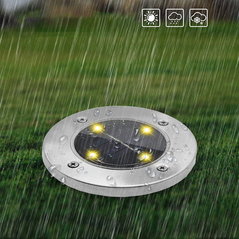 Set 3 lampi solare LED Solar Powered tip spot pentru gradina, 2 leduri, buton On/Off, Rezistente la Apa IP65,