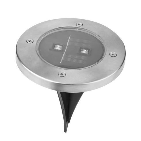 Set 3 lampi solare LED Solar Powered tip spot pentru gradina, 2 leduri, buton On/Off, Rezistente la Apa IP65,