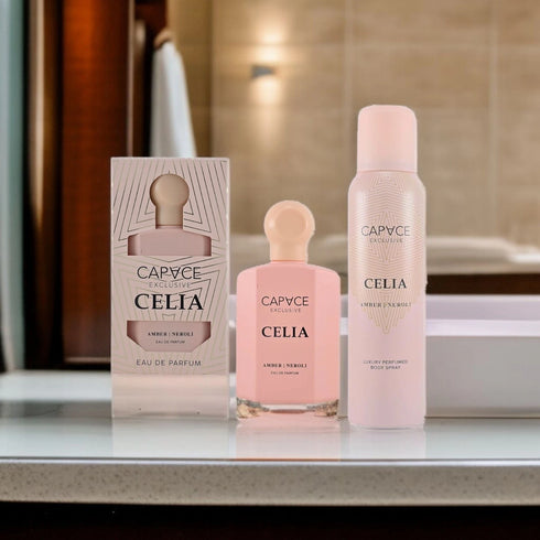 Set Apa de parfum 100 ml si Spray de corp parfumat Capace, Celia