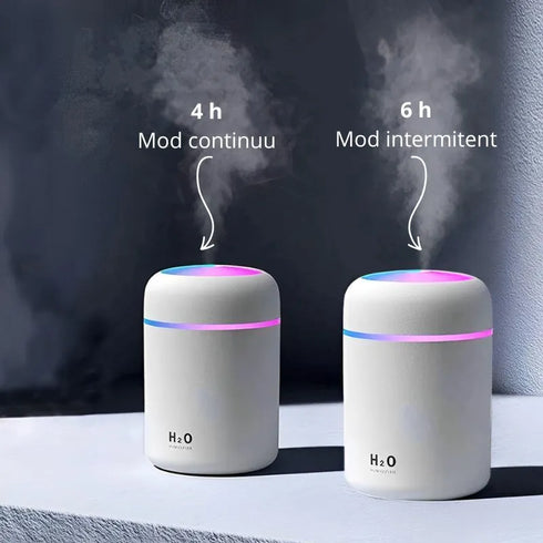 Umidificator H2O cu difuzor de aroma si iluminare LED