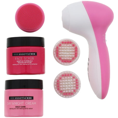 Set de curatare faciala Essential 6in1 cu 2 viteze, 50 ml exfoliant, 50 ml crema