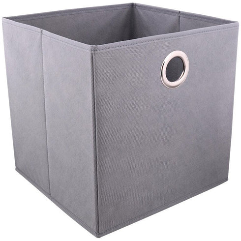 Cutie depozitare fibră sintetică, 31x31x31 cm, Gri