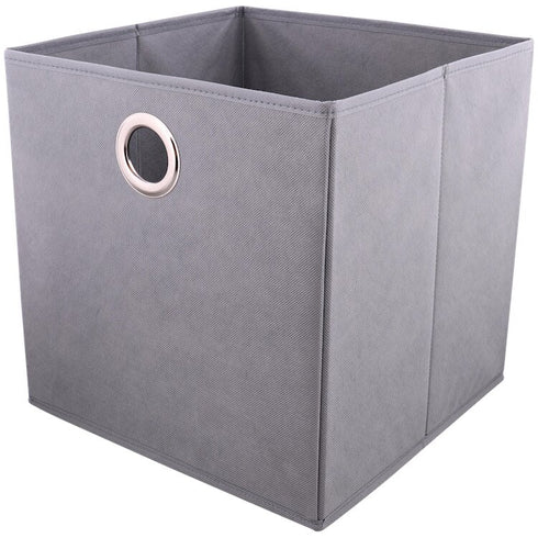 Cutie depozitare fibră sintetică, 31x31x31 cm, Gri