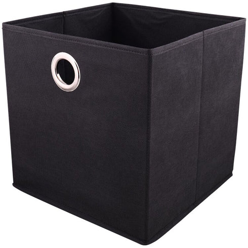 Cutie depozitare fibră sintetică, 31x31x31 cm, Negru