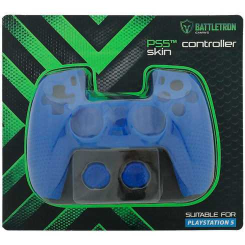 Set husa silicon Battletron pentru controller PS5, Albastru