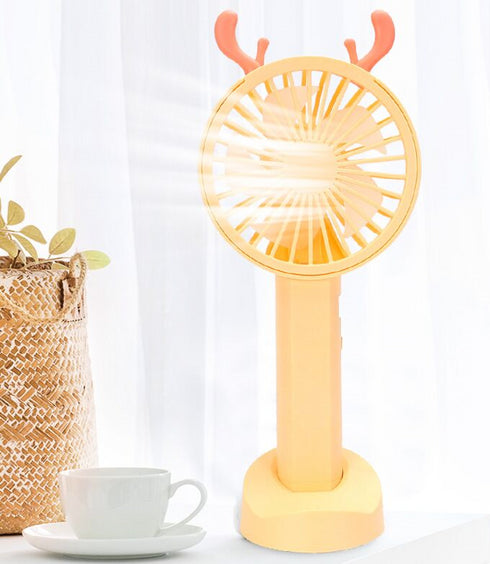 Mini ventilator portabil cu suport pentru telefon si 2 trepte de viteza