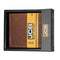 Portofel elegant din piele ecologica pentru barbati JCB, protectie RFID, 12 compartimente, Maro