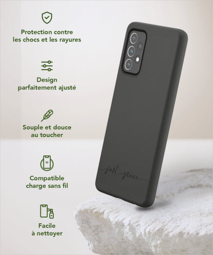 Husa Just Green biodegradabila Samsung Galaxy A72, Neagra