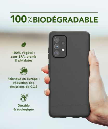 Husa Just Green biodegradabila Samsung Galaxy A72, Neagra
