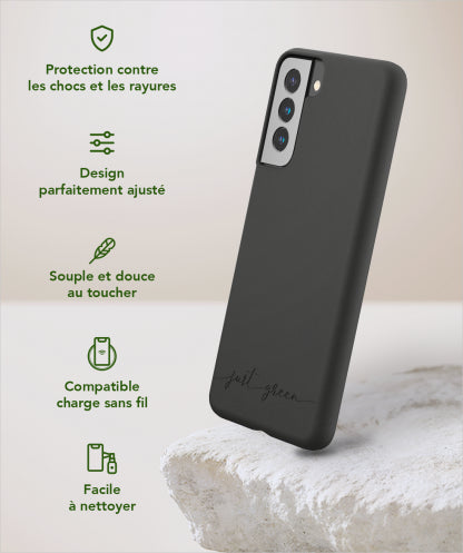 Husa Just Green biodegradabila Samsung Galaxy S21 Plus 5G, Neagra