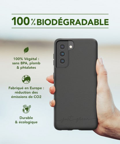 Husa Just Green biodegradabila Samsung Galaxy S21 Plus 5G, Neagra