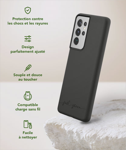 Husa Just Green biodegradabila Samsung Galaxy S21 Ultra 5G, Neagra