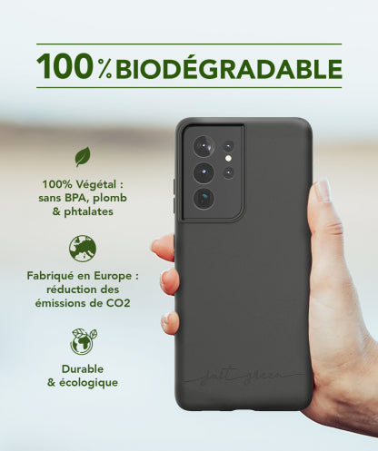 Husa Just Green biodegradabila Samsung Galaxy S21 Ultra 5G, Neagra
