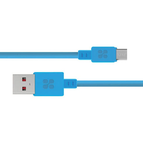 Cablu de date si incarcare PROMATE MicroUSB, Albastru - EPLUS.uno