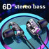 Casti BLNSWJHH 6D Stereo Bass, 4 Difuzoare, Sunet Dinamic, Jack 3,5 mm, Microfon, Control Apel-Volum, Albastru