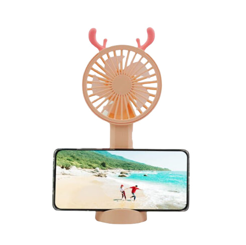 Mini ventilator portabil cu suport pentru telefon si 2 trepte de viteza