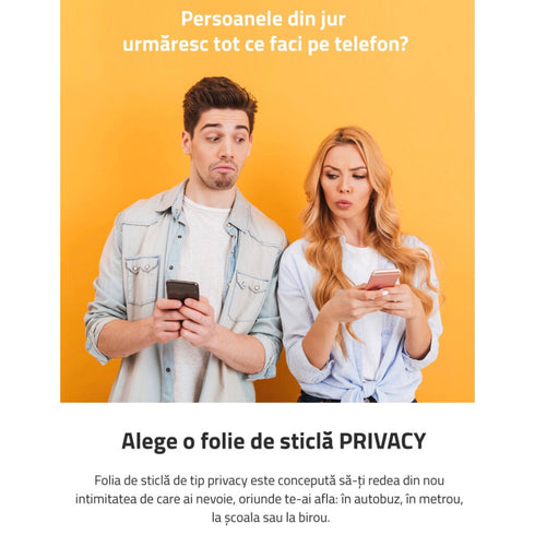 Folie de protectie privacy LAB31 din sticlă securizată pentru iPhone X, iPhone XS & iPhone 11 Pro