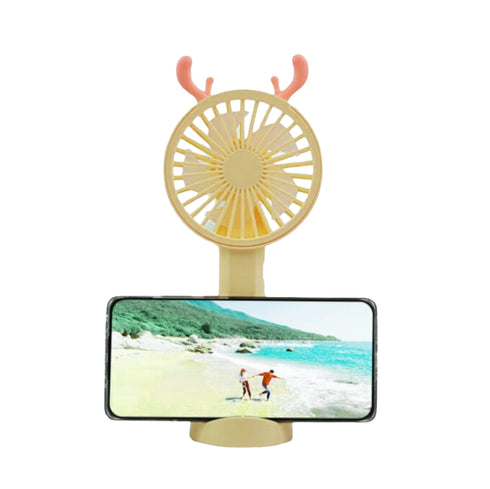 Mini ventilator portabil cu suport pentru telefon si 2 trepte de viteza