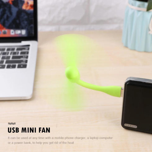 Mini ventilator USB, Flexibil, Albastru