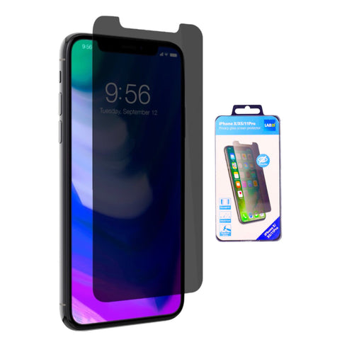 Folie de protectie privacy LAB31 din sticlă securizată pentru iPhone X, iPhone XS & iPhone 11 Pro