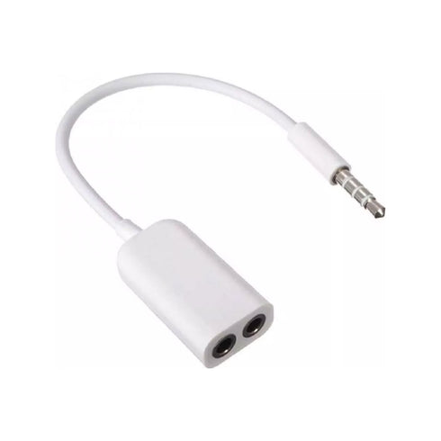 Splitter adaptor audio stereo, jack 3.5 mm, 1-2, Alb