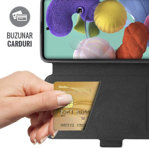 Husa Oppo A15 Lemontti Book Elegant Negru