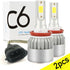 Set 2 LED-Uri Auto C6, H8 H9 H11, 36w, 3800 Lumeni, 6500K, AUTO, 12-24 Volti, COB