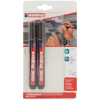 Marker Permanent Edding - Set 2 Bucăți, Rezistent și Uscare Rapidă