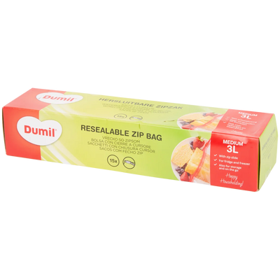 Pungi Resigilabile Medii cu Închidere Glisantă - Păstrează Prospețimea Alimentelor