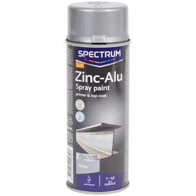 Vopsea Spray Zinc-Aluminiu Spectrum Argintiu - Protecție Durabilă și Finisaj Profesional
