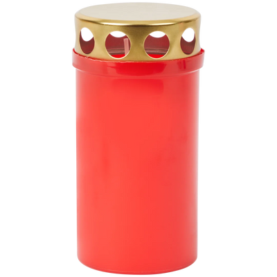 Lumânare Comemorativă Roșie de Exterior – Un Simbol de Amintire Durabil