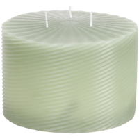 Lumânare Groasă cu Nervuri și 3 Fitiluri