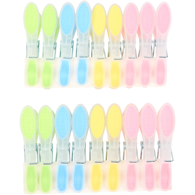 Set 50 Cârlige de Rufe din Plastic Rezistente - Culori Diverse - Calitate Premium