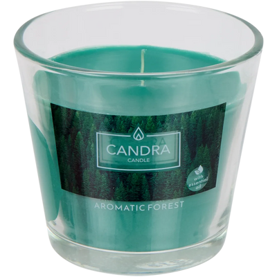 Lumânare Parfumată Premium în Sticlă Decorativă Candra - Aromă Unică pentru Casa Ta