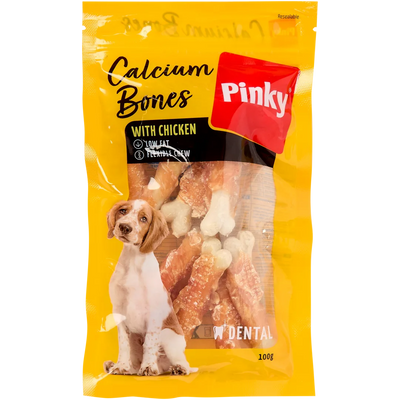 Gustări Premium Pinky Calcium Bones - Sănătate și Vitalitate pentru Câinele Tău