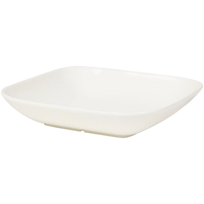 Farfurie Adâncă Pătrată - Eleganta Albă din Porțelan New Bone
