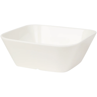 Bol Pătrat Elegant din Porțelan Alb - Perfect pentru Paste și Curry