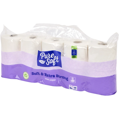 Hârtie Igienică Premium Pure Soft - Extra Rezistentă și Catifelată (10 Buc)