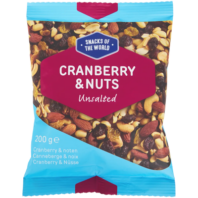 Gustare Exotica Merișoare și Fructe cu Coajă Lemnoasă