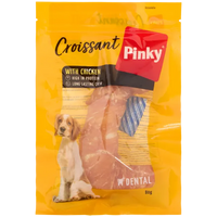 Gustare Premium pentru Câini: Croasant Dentar Pinky cu Pui - Igienă Bucală și Delicii